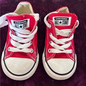 Converse Kids Red High-Top Sneakers